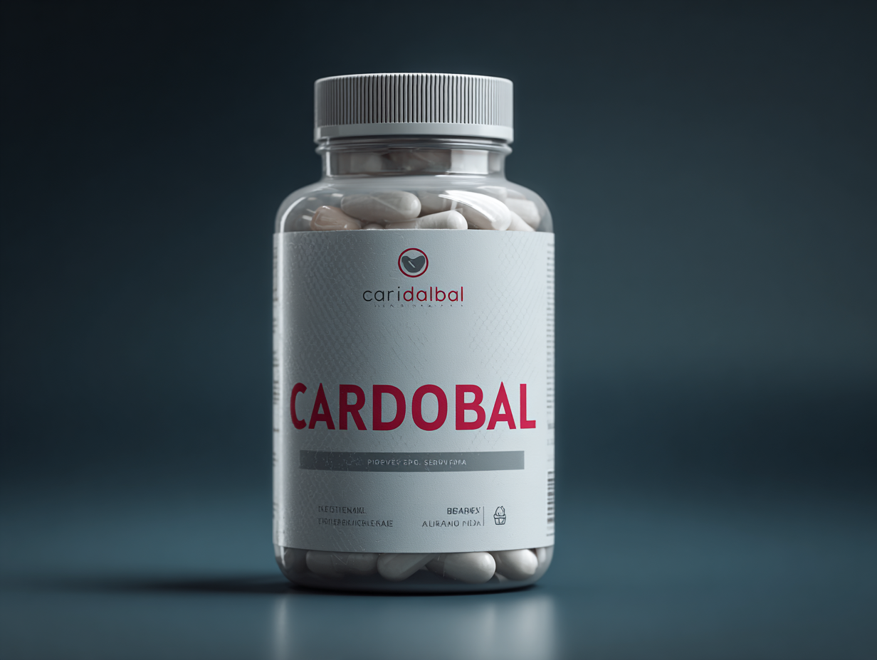 Cardobal supliment natural pentru tensiune arterială - cutie elegantă albastră cu capsule naturale pentru susținerea sistemului cardiovascular și menținerea tensiunii arteriale normale, dezvoltat pentru îmbunătățirea circulației sanguine și bunăstarea generală